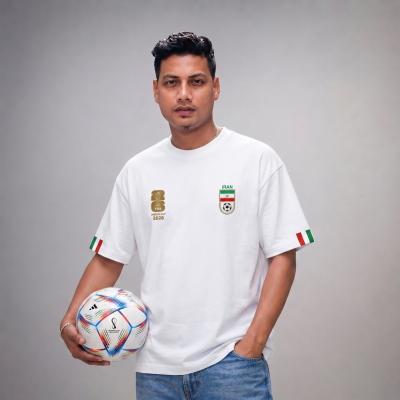 Premium Iran Fan Edition Drop Shoulder White Color